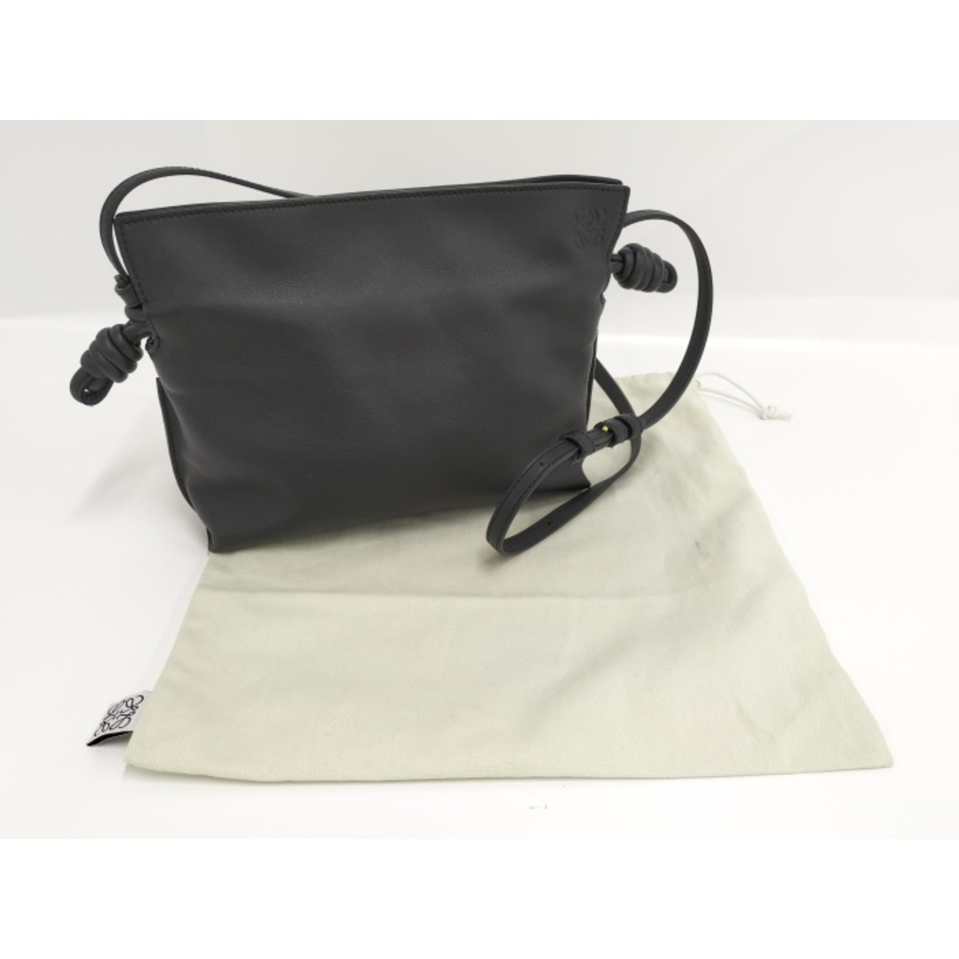 LOEWE - LOEWE フラメンコ クラッチ ショルダーバッグ レザー ブラック