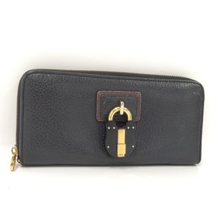 LOEWE - LOEWE 錠飾り付き ラウンドファスナー長財布 レザー LOEWE - LOEWE 錠飾り付き ラウンドファスナー長財布 レザー