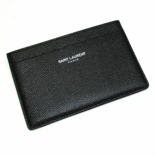 サンローラン(Saint Laurent)のYVES SAINT LAURENT カードケース 名刺入れ レザー ブラック(財布)