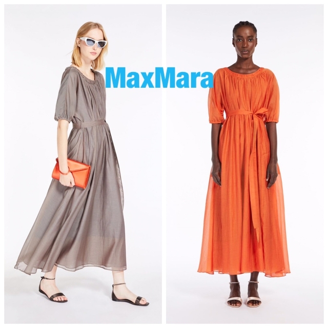 S MaxMara シルクワンピース