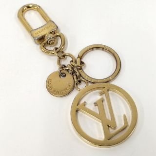 ルイヴィトン(LOUIS VUITTON)のLOUIS VUITTON LVサークル キーリング キーホルダー ゴールド(キーケース)