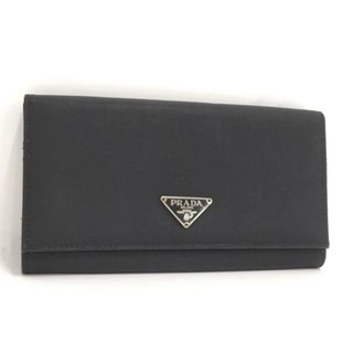 プラダ(PRADA)のPRADA 二つ折り長財布 ナイロン ネロ(財布)