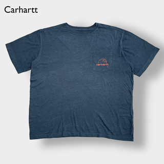 カーハート(carhartt)の【Carhartt】2XL ビッグサイズ バックプリント ポケットTシャツ 古着(Tシャツ/カットソー(半袖/袖なし))