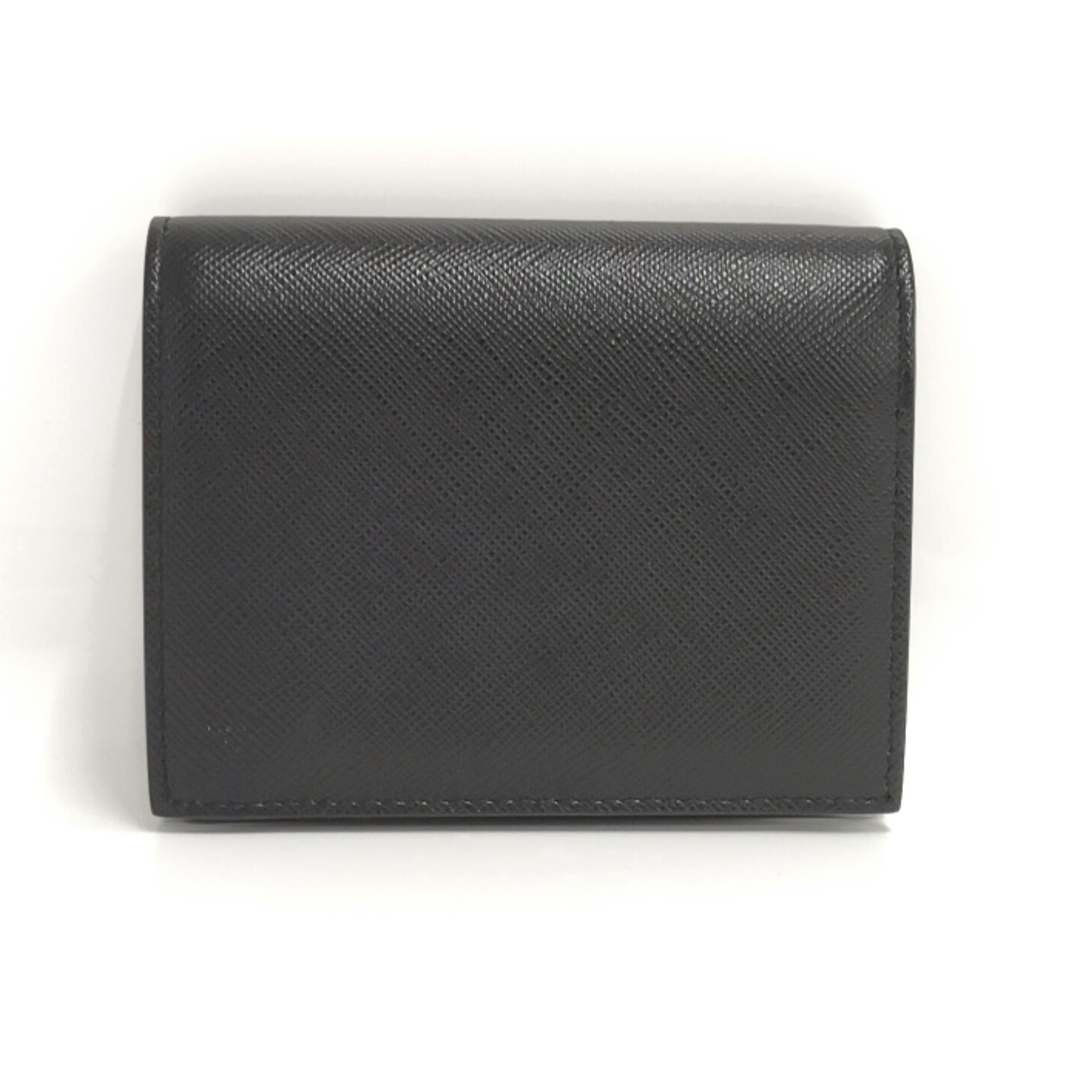 PRADA - PRADA 二つ折りコンパクト財布 サフィアーノ レザー ブラック