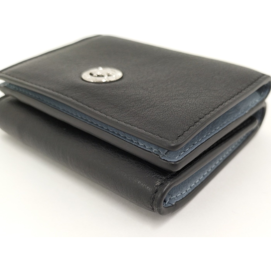 HUNTING WORLD(ハンティングワールド)のHUNTING WORLD 三つ折り財布 レザー ブラック レディースのファッション小物(財布)の商品写真