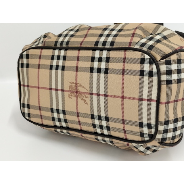 BURBERRY(バーバリー)のBURBERRY ボストンバッグ ノバチェック レザー ベージュ ブラウン レディースのバッグ(ハンドバッグ)の商品写真