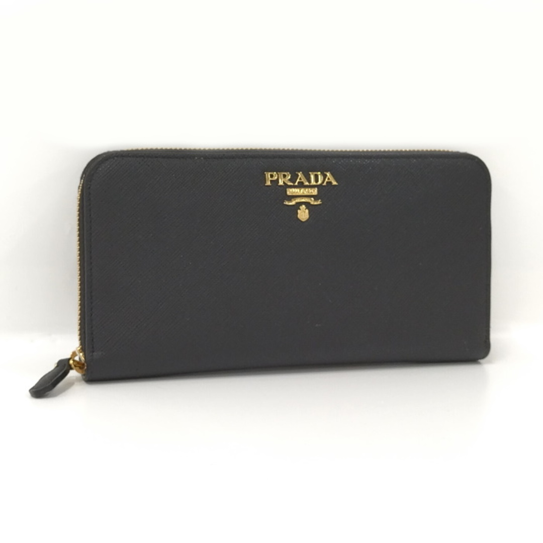 【美品！！】PRADA プラダ サフィアーノレザー ラウンドファスナー 長財布