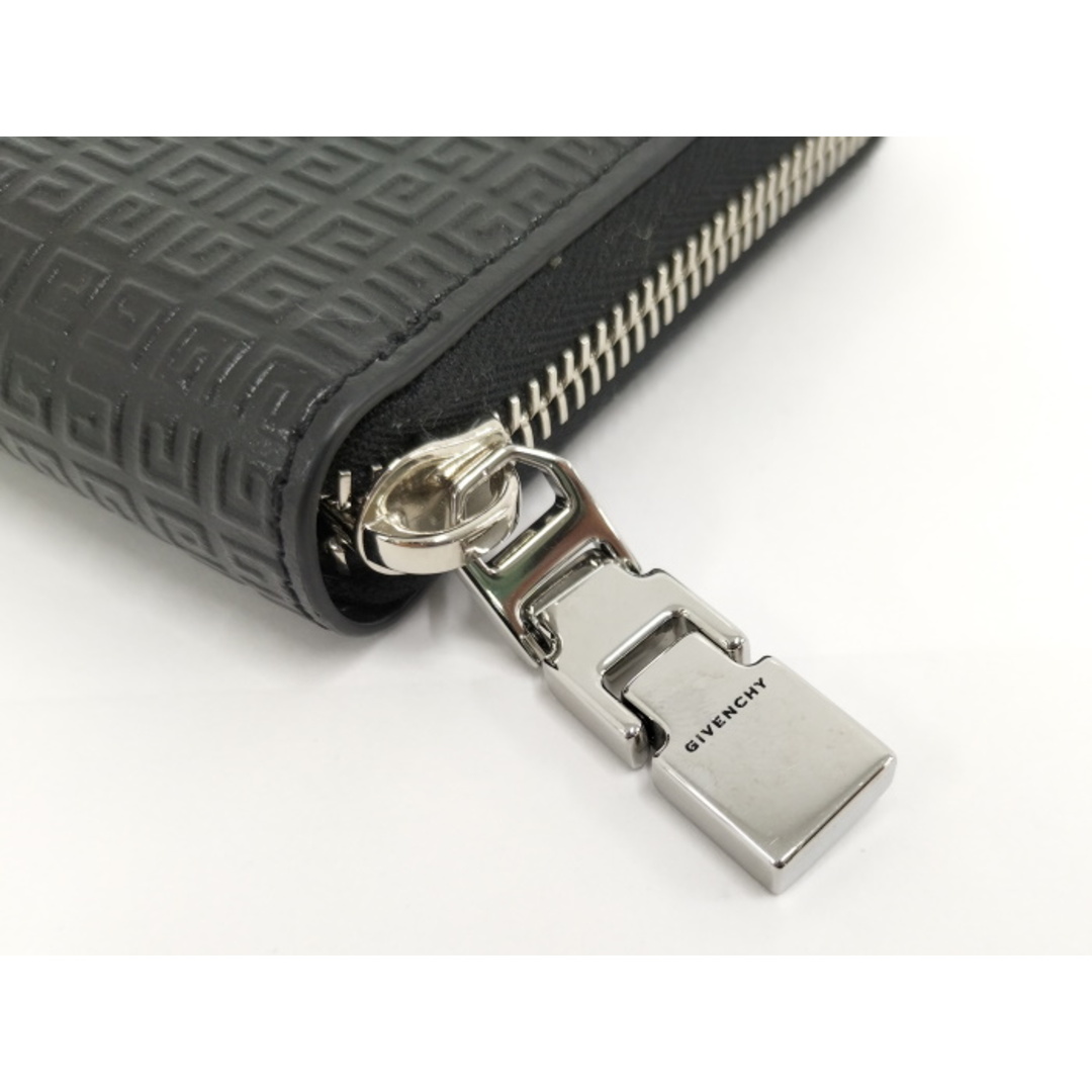 GIVENCHY - GIVENCHY ロゴマーク入り ラウンドファスナー長財布 レザー