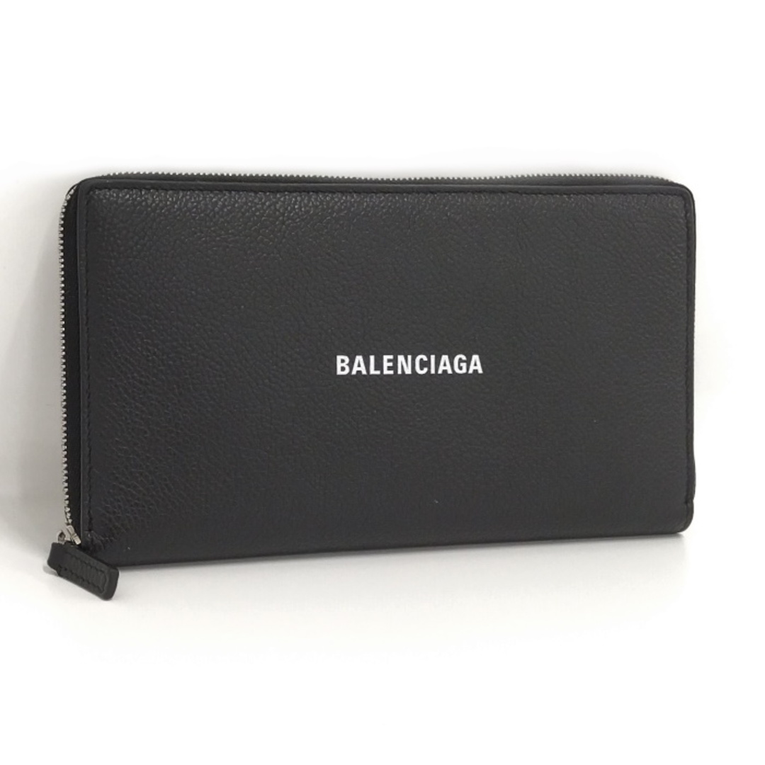 BALENCIAGA ロゴ ラウンドファスナー 長財布-