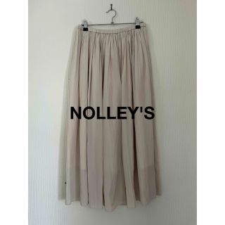 ノーリーズ(NOLLEY'S)のNOLLEY'S（ノーリーズ）プリーツロングスカート　薄ピンク(ロングスカート)