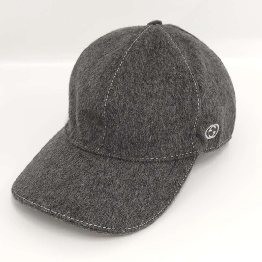Gucci(グッチ)のGUCCI ベースボールキャップ フェルト ウール シェリーライン グレー メンズの帽子(キャップ)の商品写真