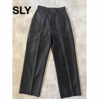 スライ(SLY)のSLY スライ　ドットワイドパンツ　黒(カジュアルパンツ)