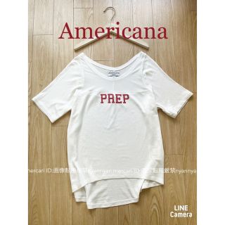 アパルトモンドゥーズィエムクラス(L'Appartement DEUXIEME CLASSE)のアメリカーナ 赤 ロゴ Tシャツ カレッジロゴ ビッグサイズ(Tシャツ(半袖/袖なし))