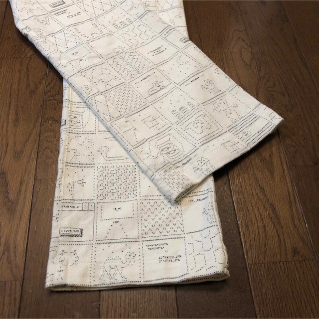 美品 パロマウール RAMEN アートパンツ 38サイズ ホワイト