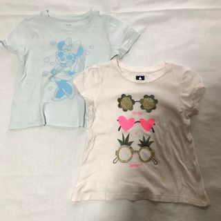 ギャップキッズ(GAP Kids)のgap 女の子　95 Tシャツ 2枚セット　ミニー　キラキラ(Tシャツ/カットソー)