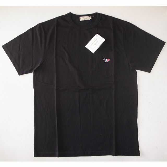 maison kitsune fox ポケット tシャツ black sizeM