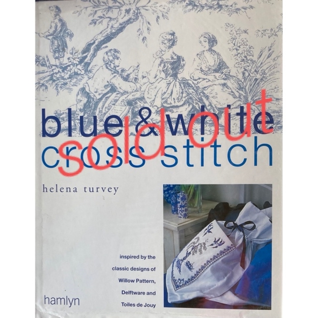 洋書blue &white cross stitch