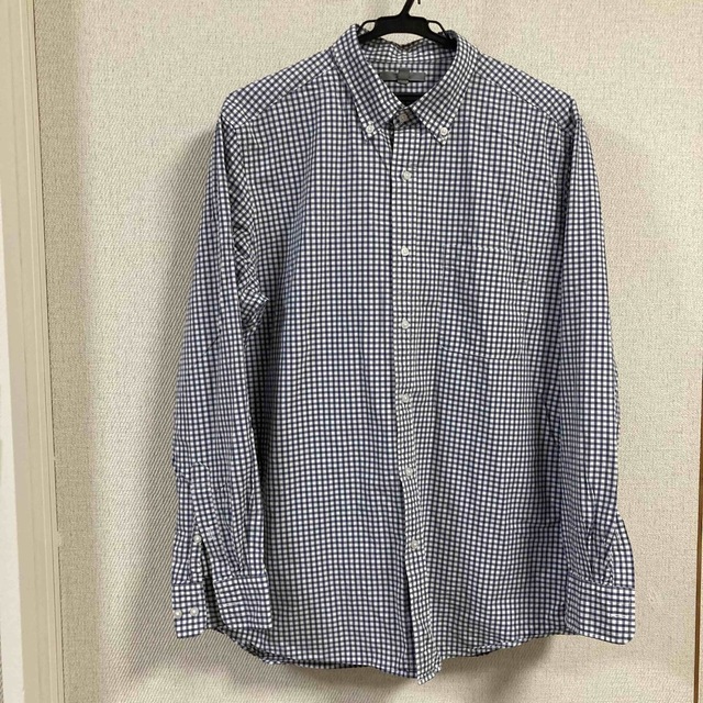 UNIQLO(ユニクロ)のユニクロ　メンズ　ボタンダウン　チェックシャツ　長袖　XL メンズのトップス(シャツ)の商品写真