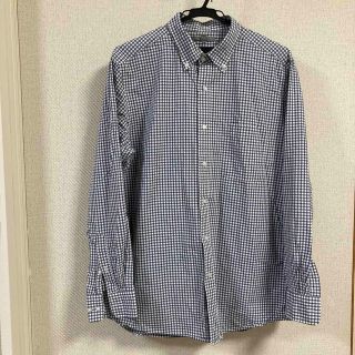 ユニクロ(UNIQLO)のユニクロ　メンズ　ボタンダウン　チェックシャツ　長袖　XL(シャツ)