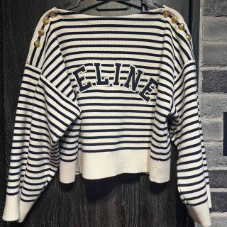 celine - CELINE セリーヌ エンブロイダリー マリニエール コットン
