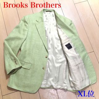 ブルックスブラザース(Brooks Brothers)の極美品 ブルックスブラザーズ テーラードジャケット リネン 春夏 XL位A587(テーラードジャケット)