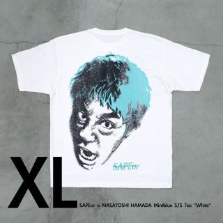 SAPEur サプール Tシャツ 浜田 雅功 ホワイト 浜ちゃん XLサイズの