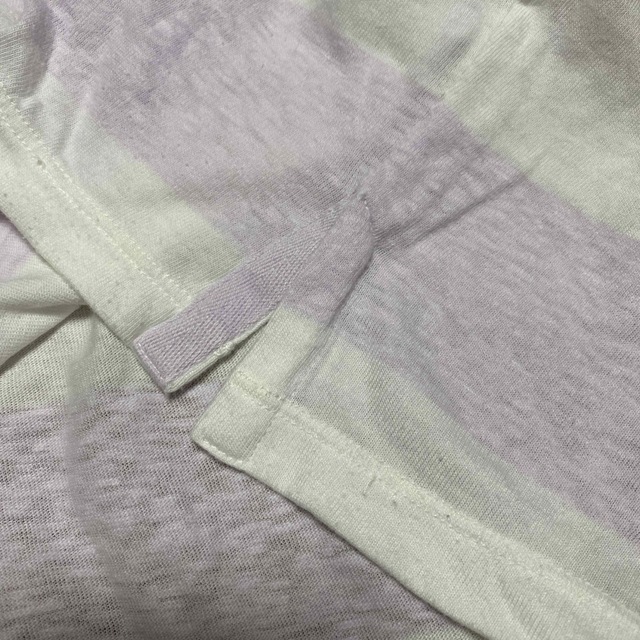 UNIQLO(ユニクロ)の美品　薄紫ボーダーT  レディースのトップス(Tシャツ(半袖/袖なし))の商品写真
