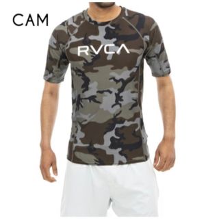 ルーカ(RVCA)のRVCA メンズ BIG RVCA  ラッシュガード　迷彩M(水着)