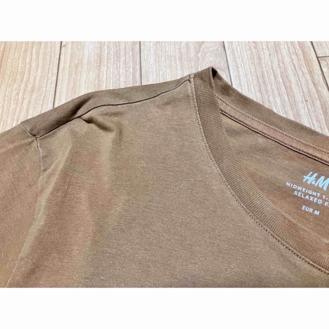 H&M(エイチアンドエム)のH&M エイチアンドエム 半袖 Tシャツ テラコッタオレンジ メンズ Mサイズ メンズのトップス(Tシャツ/カットソー(半袖/袖なし))の商品写真