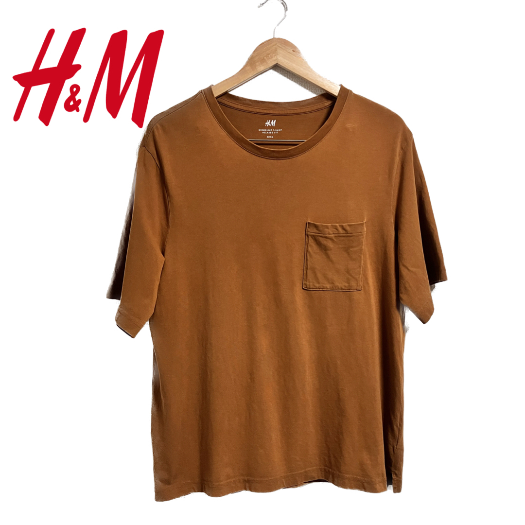 H&M(エイチアンドエム)のH&M エイチアンドエム 半袖 Tシャツ テラコッタオレンジ メンズ Mサイズ メンズのトップス(Tシャツ/カットソー(半袖/袖なし))の商品写真
