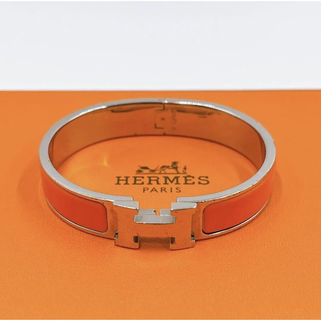 エルメス　Hバングル　クリッククラックPM オレンジ ブランド HERMES