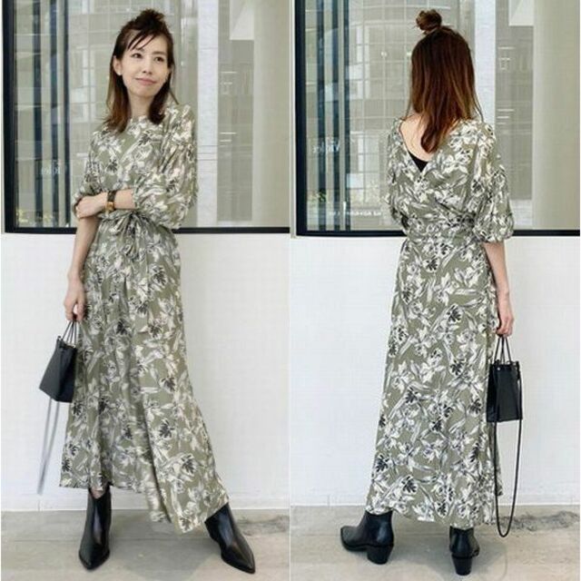 レディースアパルトモン Flower Print Madam Dress ワンピース