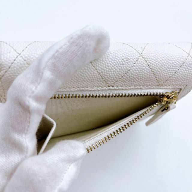 CHANEL - シャネル マトラッセ キャビアスキン 三つ折り財布 ブランド