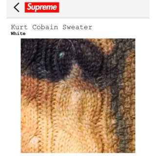 2023 Supreme Kurt Cobain Sweater White M