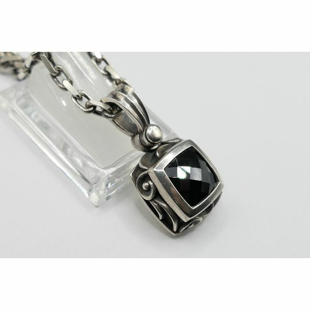 美品 アクアフォーティス シルバー ネックレス オニキス ペンダント