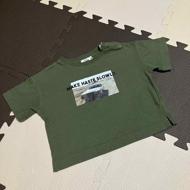 カーキ　子供Tシャツ　80cm キッズ/ベビー/マタニティのベビー服(~85cm)(Ｔシャツ)の商品写真