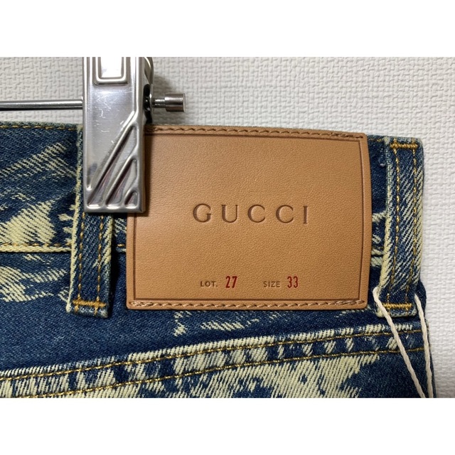 Gucci(グッチ)の新品❗️ GUCCI グッチ ブリーチ加工デニムパンツ 33インチ メンズのパンツ(デニム/ジーンズ)の商品写真