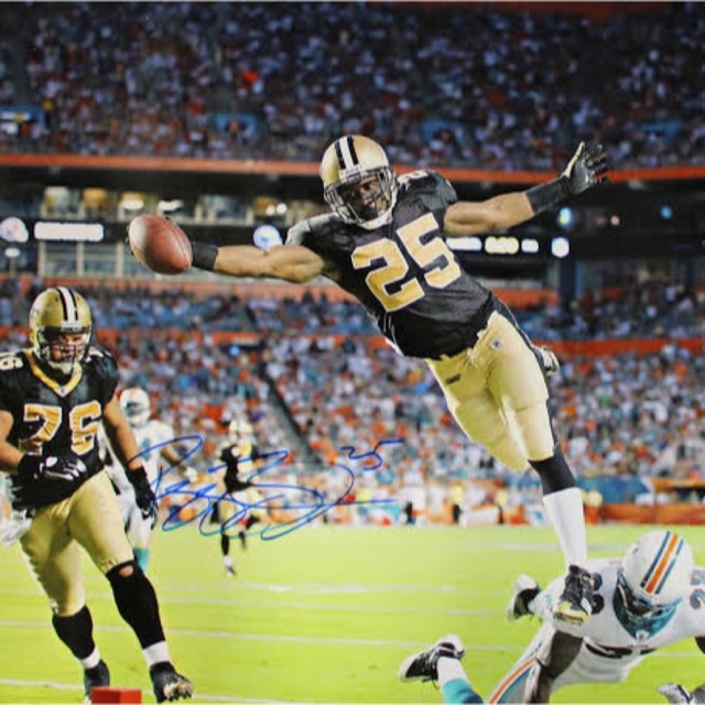 Reebok - NFL ゲームシャツ アメフト ニューオリンズセインツ BUSH 25