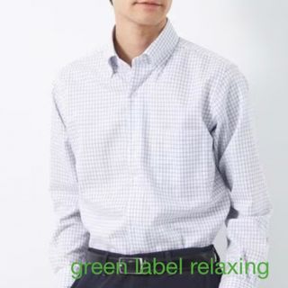 ユナイテッドアローズグリーンレーベルリラクシング(UNITED ARROWS green label relaxing)のCパナマ グラフチェック スリム ショートボタンダウン ドレスシャツ(シャツ)