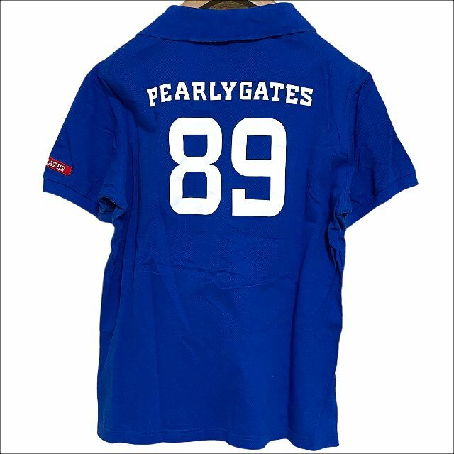 PEARLY GATES - J3250 美品 パーリーゲイツ バックロゴ 鹿の子