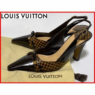 ルイヴィトン(LOUIS VUITTON)のルイヴィトン 35.5≒22.5cm パンプス サンダル ダミエ 保存袋付jtu(ハイヒール/パンプス)