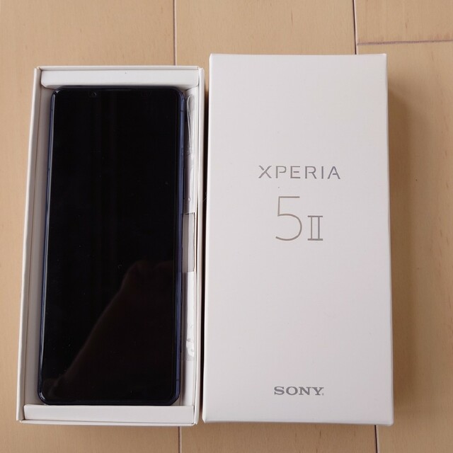 Xperia(エクスペリア)の良品　SONY Xperia 5 II XQ-AS42 ブルー 国内版 SIMフ スマホ/家電/カメラのスマートフォン/携帯電話(スマートフォン本体)の商品写真