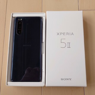 エクスペリア(Xperia)の良品　SONY Xperia 5 II XQ-AS42 ブルー 国内版 SIMフ(スマートフォン本体)