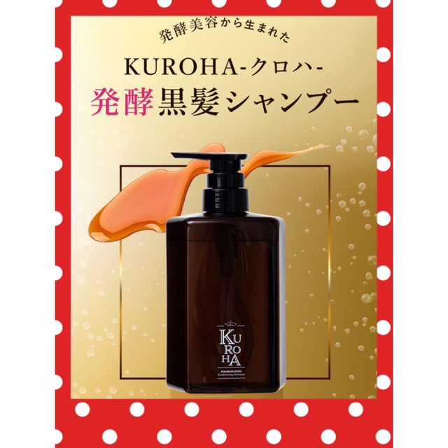 KUROHA【新品】KUROHA 発酵黒髪シャンプー380ml×4 専用ボトル ヘアホイップ