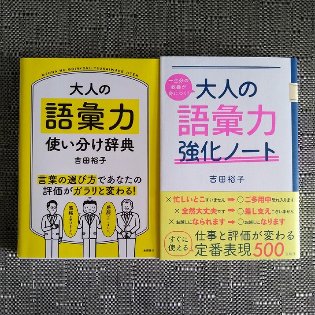 宝島社(タカラジマシャ)の新品未使用★吉田裕子★大人の語彙力 使い分け辞典&強化ノート★2冊セット エンタメ/ホビーの本(ノンフィクション/教養)の商品写真