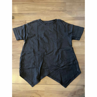 チャオパニックティピー(CIAOPANIC TYPY)のチャオパニックティピー　変形半袖Tシャツ　アシメ　黒　110 120(Tシャツ/カットソー)