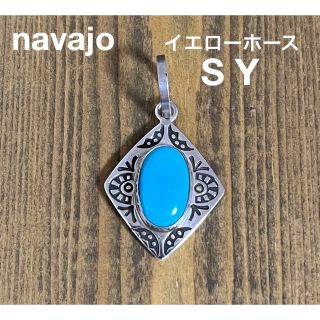 きれいなターコイズブルーのペンダント　インディアンジュエリー　navajo(ネックレス)