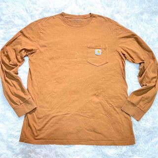 カーハート(carhartt)のCarhartt 長袖シャツ キャメル ブラウン系 サイズL(Tシャツ/カットソー(七分/長袖))