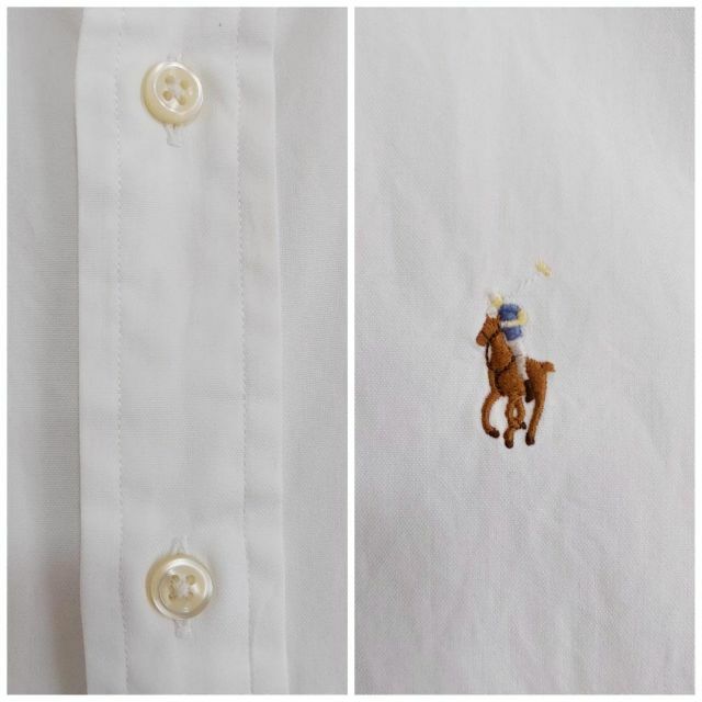 のぼり「リサイクル」 ラルフローレン BD 無地半袖シャツ 2XL ホワイト