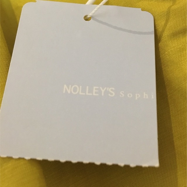 NOLLEY'S(ノーリーズ)の【新品】ノーリーズ　ワンピース　イエロー系　リネン混 レディースのワンピース(ひざ丈ワンピース)の商品写真